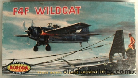 Aurora 1/65 Grumman F4F Wildcat, 497-49 plastic model kit